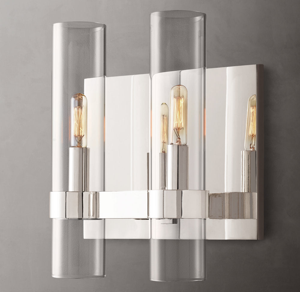 Double Blown Glass Wall Sconce