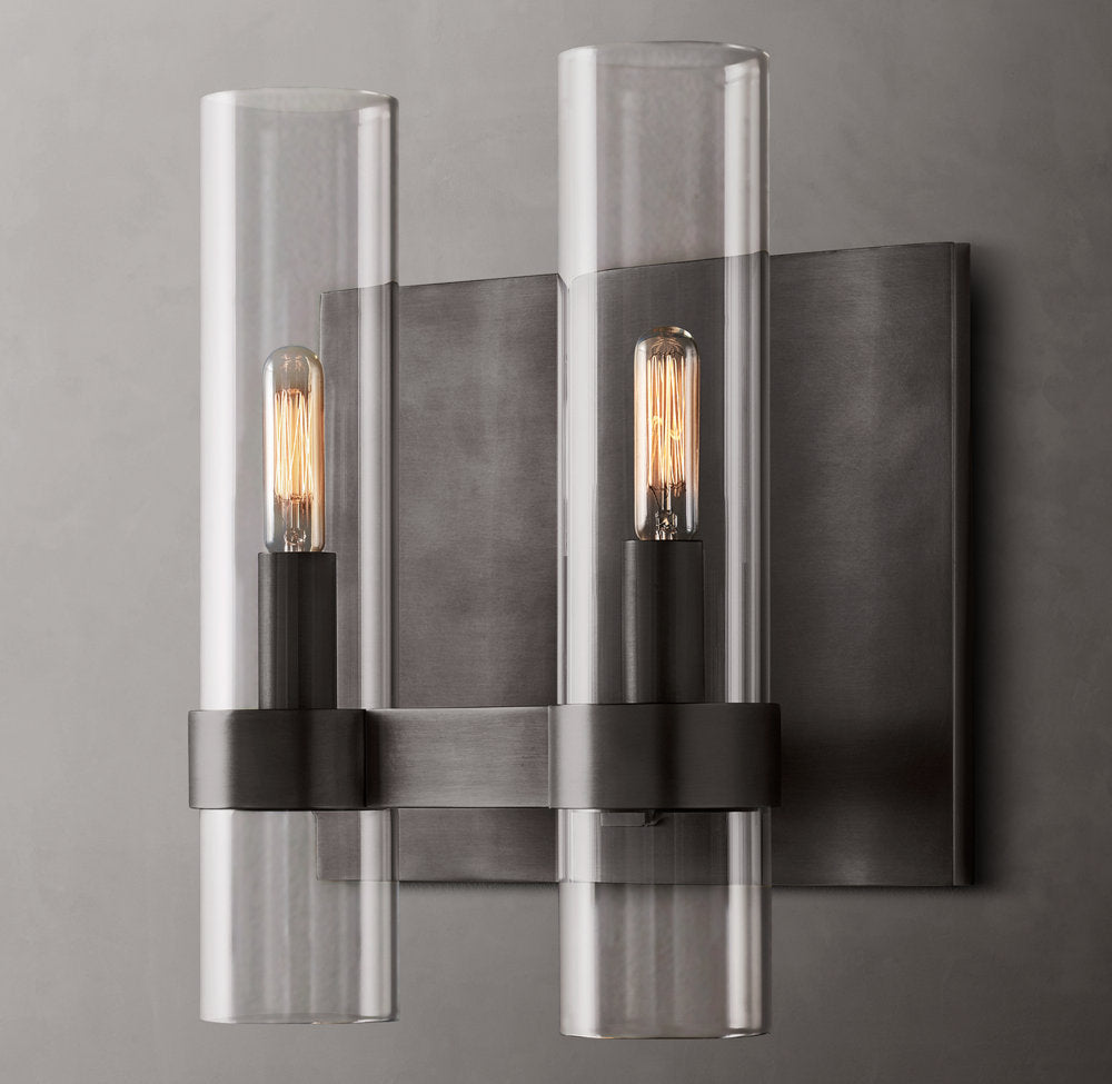 Double Blown Glass Wall Sconce