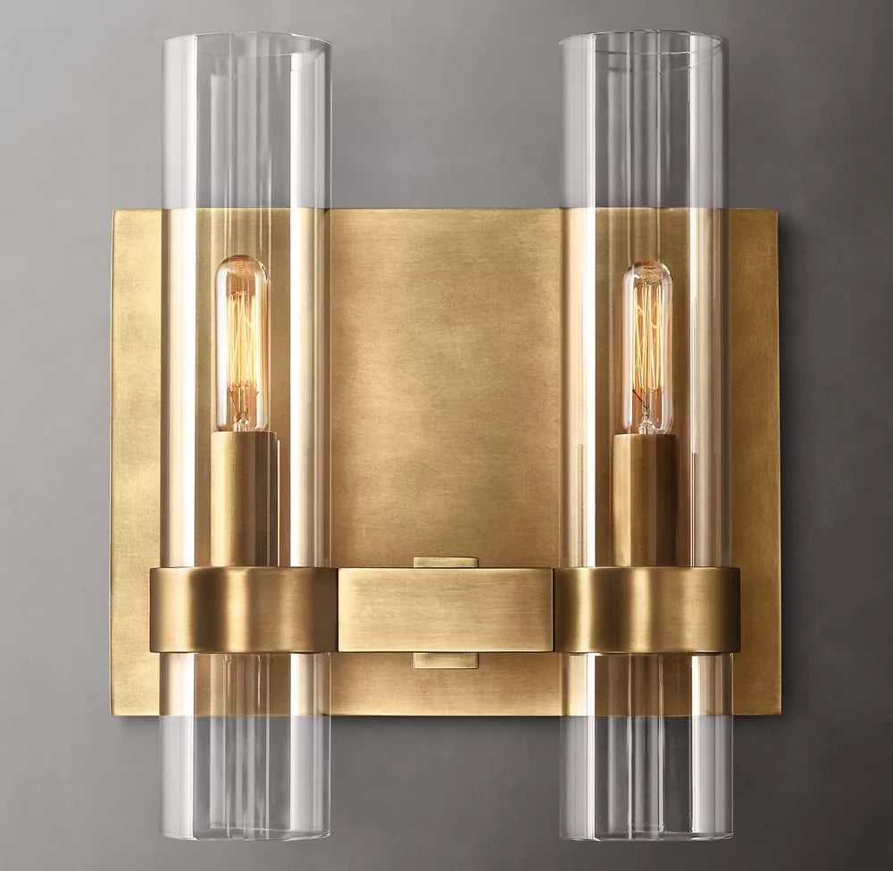 Double Blown Glass Wall Sconce
