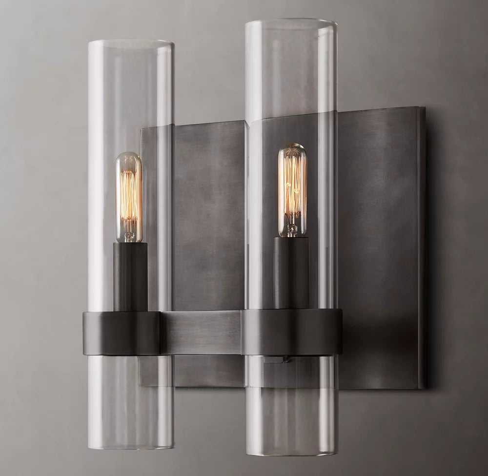 Double Blown Glass Wall Sconce