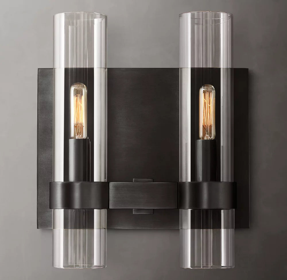 Double Blown Glass Wall Sconce