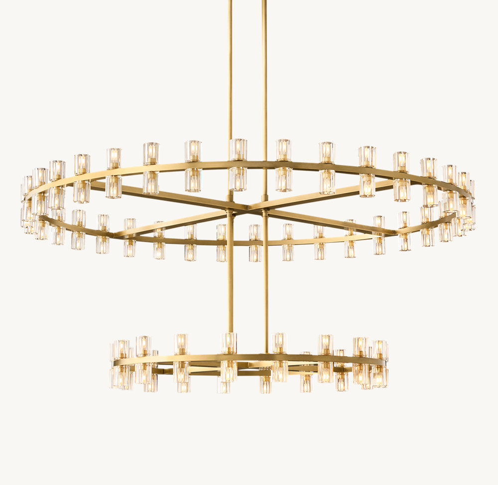 Dual Tier Optical Crystal Chandelier