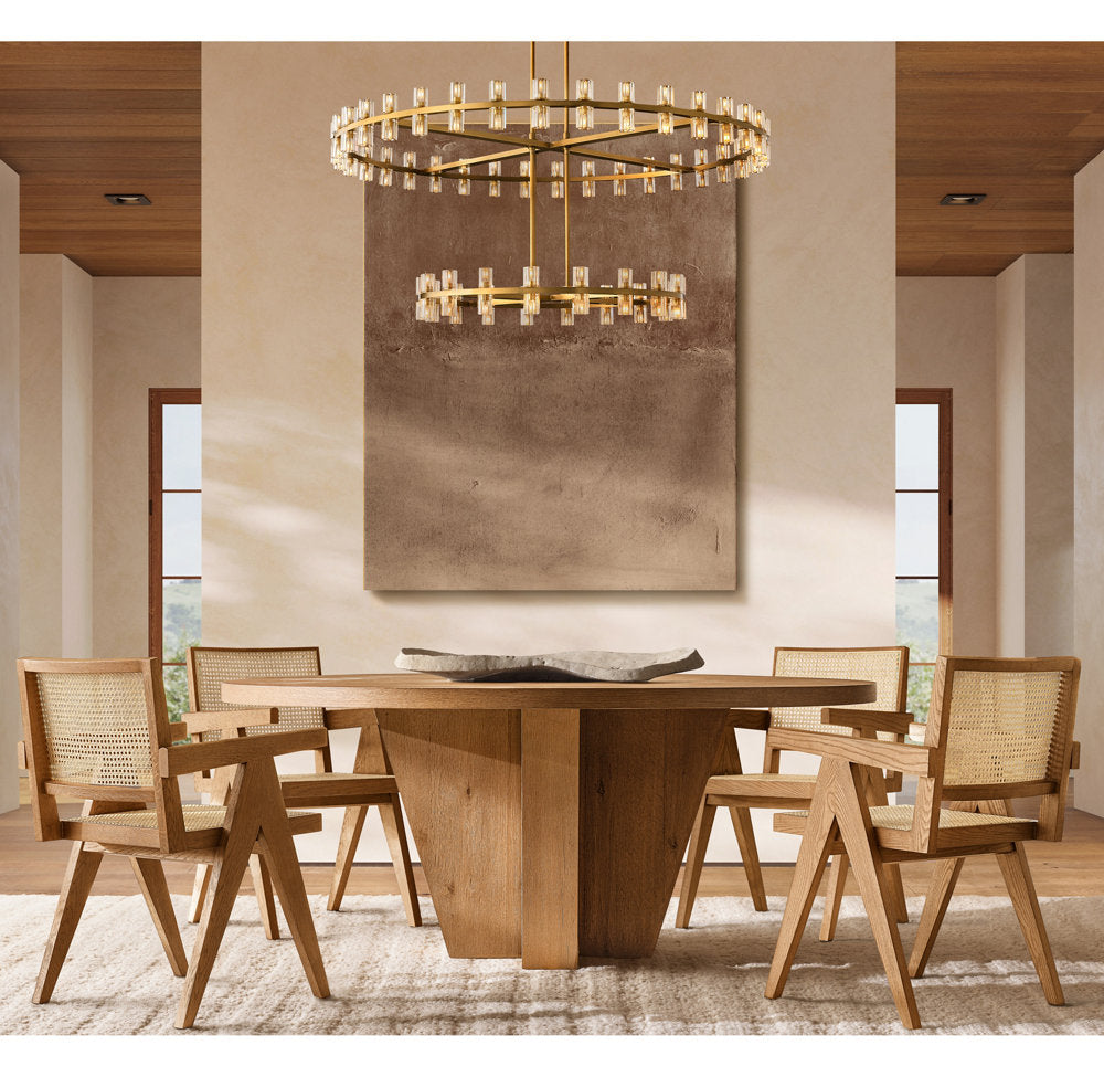 Dual Tier Optical Crystal Chandelier