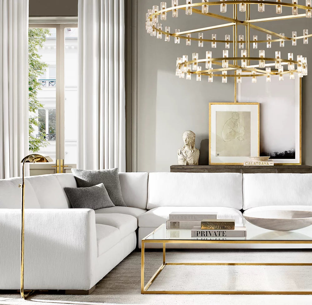 Dual Tier Optical Crystal Chandelier