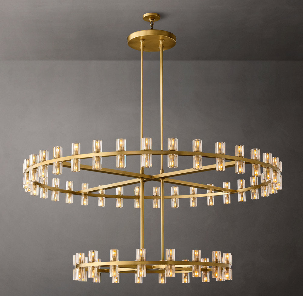 Dual Tier Optical Crystal Chandelier
