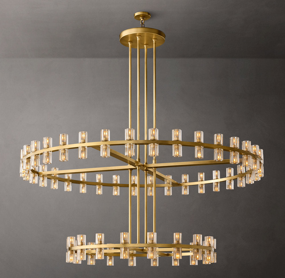 Dual Tier Optical Crystal Chandelier