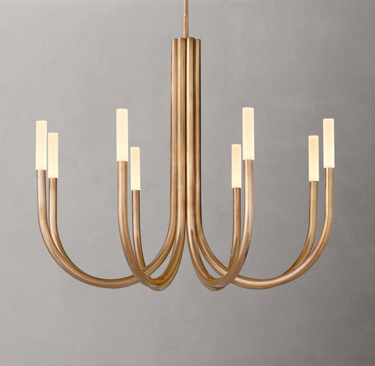 Etched Glass Branch LED Chandelier