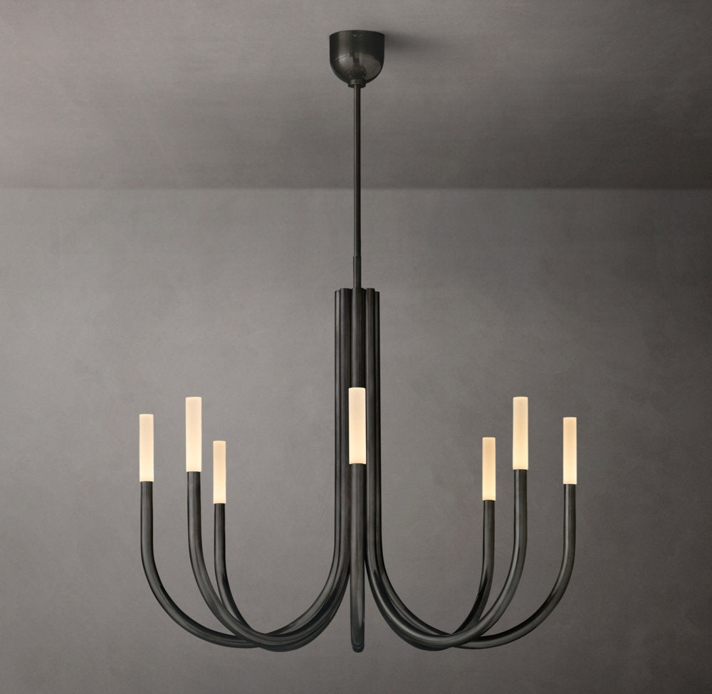 Etched Glass Branch LED Chandelier