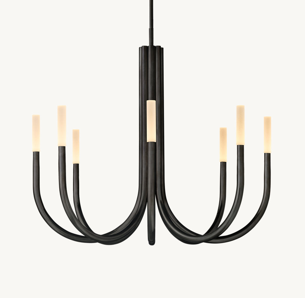 Etched Glass Branch LED Chandelier