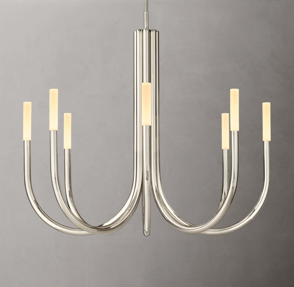 Etched Glass Branch LED Chandelier