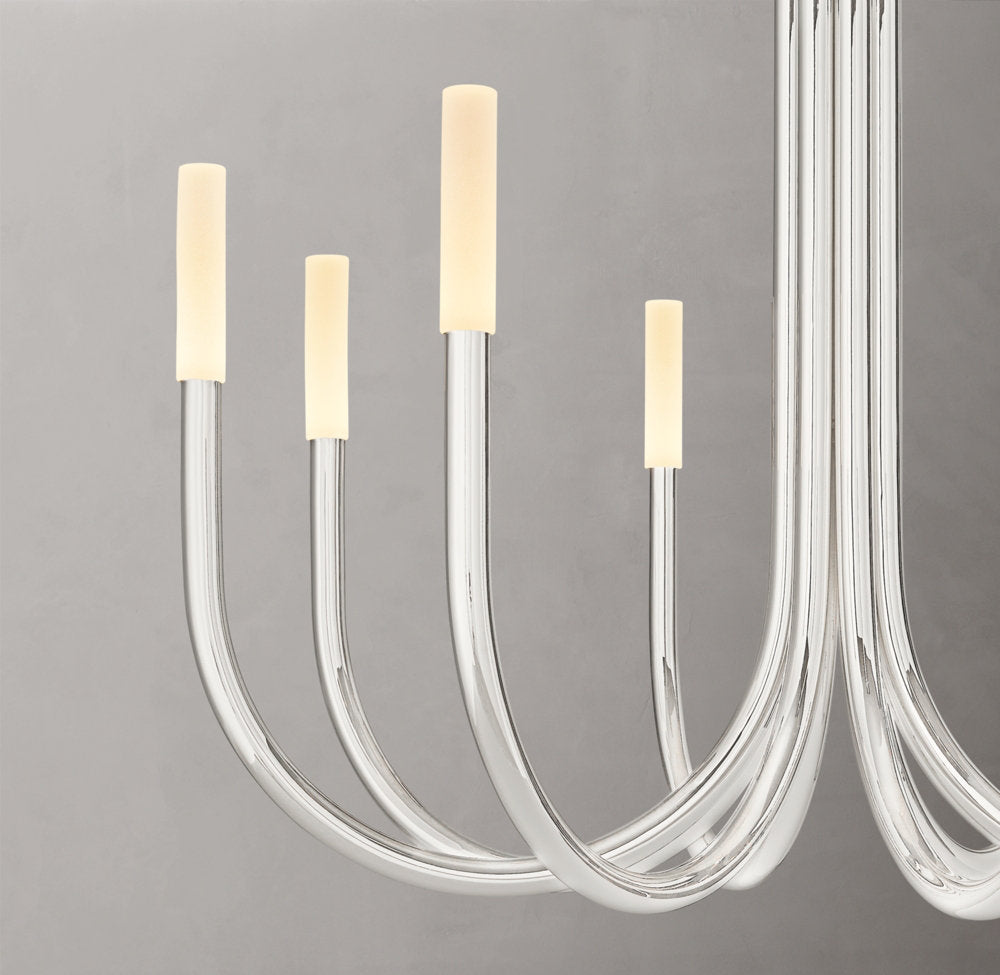 Etched Glass Branch LED Chandelier