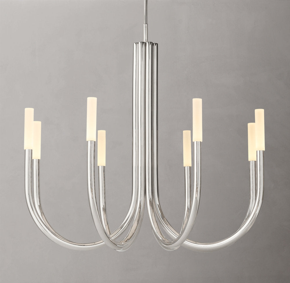 Etched Glass Branch LED Chandelier