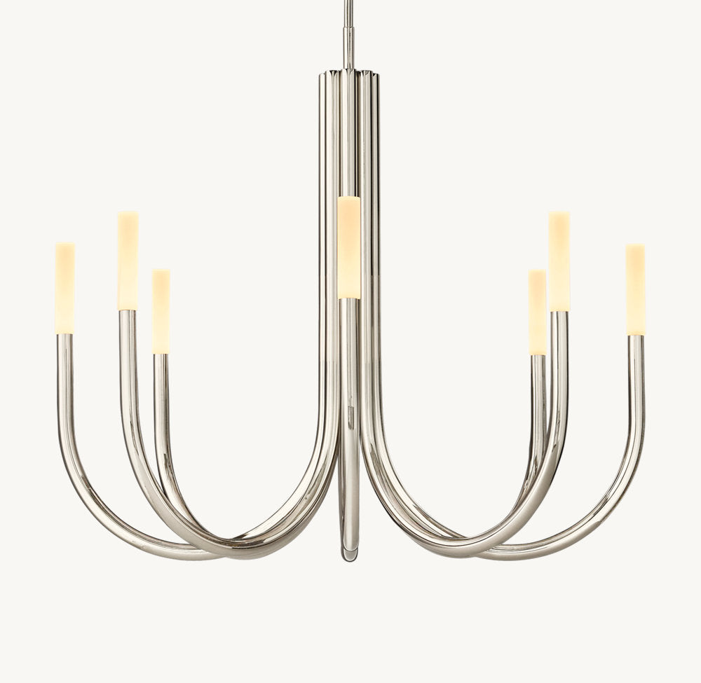 Etched Glass Branch LED Chandelier