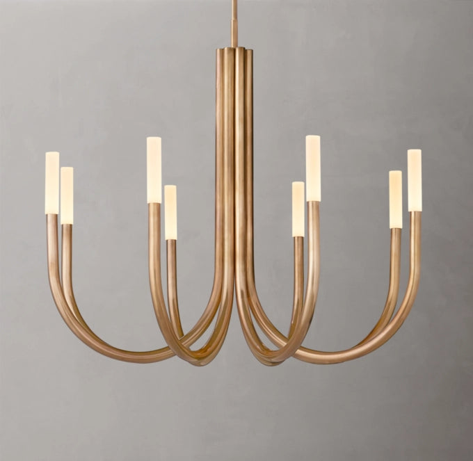 Etched Glass Branch LED Chandelier