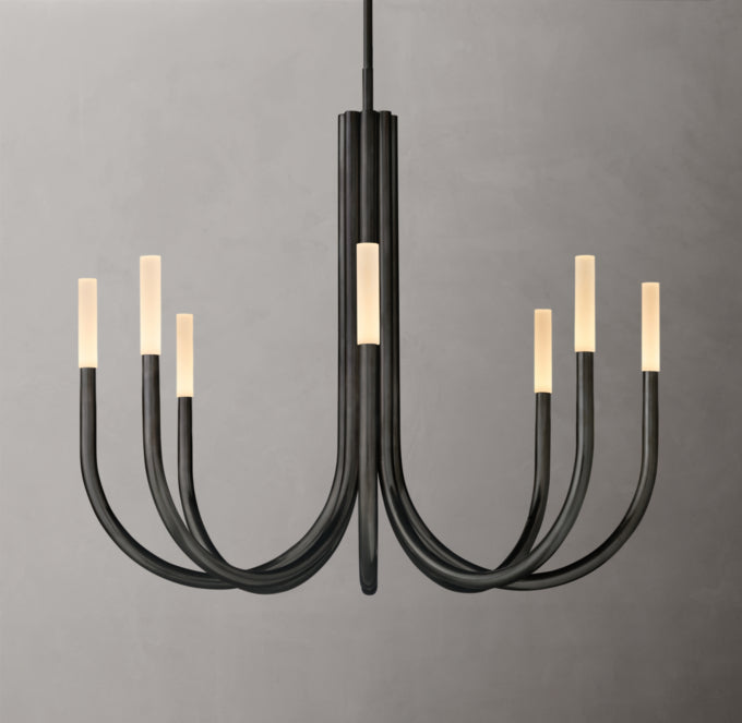 Etched Glass Branch LED Chandelier