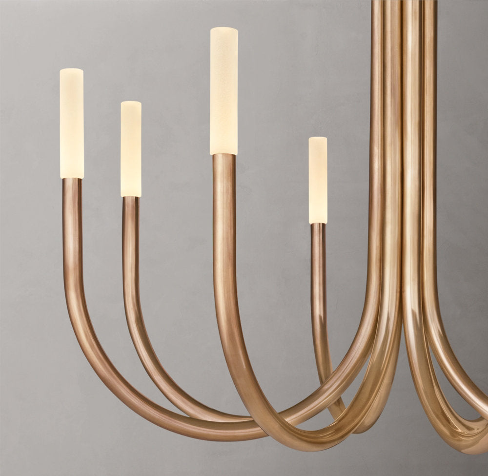 Etched Glass Branch LED Chandelier