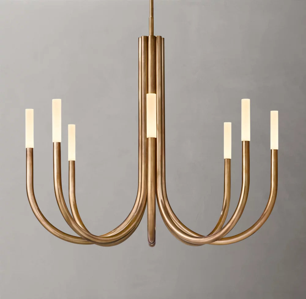 Etched Glass Branch LED Chandelier