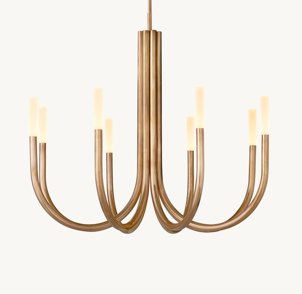 Etched Glass Branch LED Chandelier