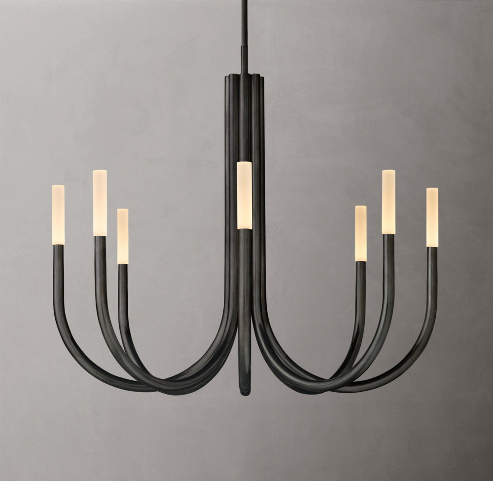 Etched Glass Branch LED Chandelier