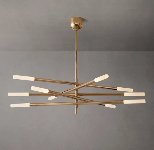 Etched Glass Branch Mobile LED Chandelier