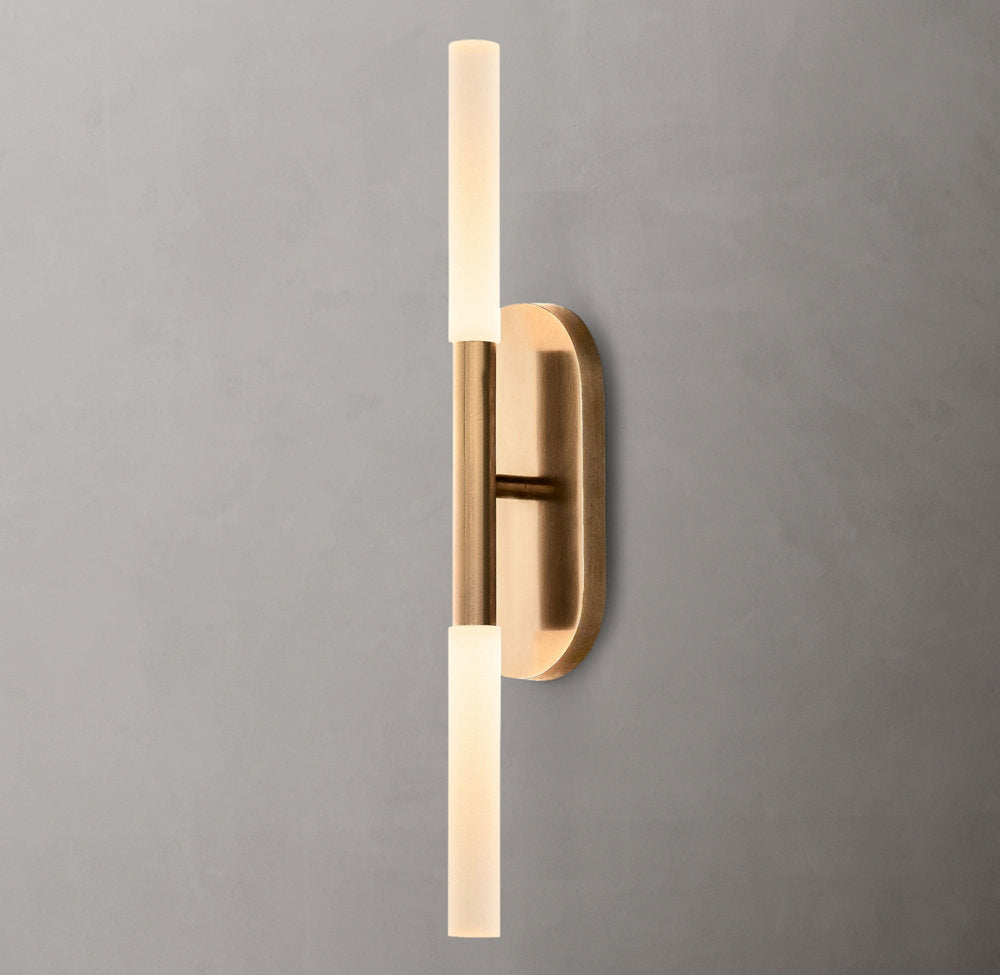 Etched Glass Linear LED Bar Sconce