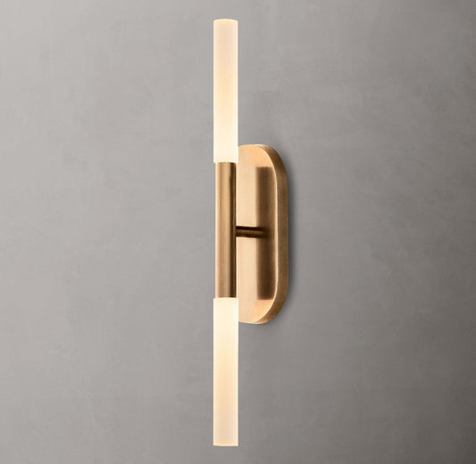 Etched Glass Linear LED Bar Sconce