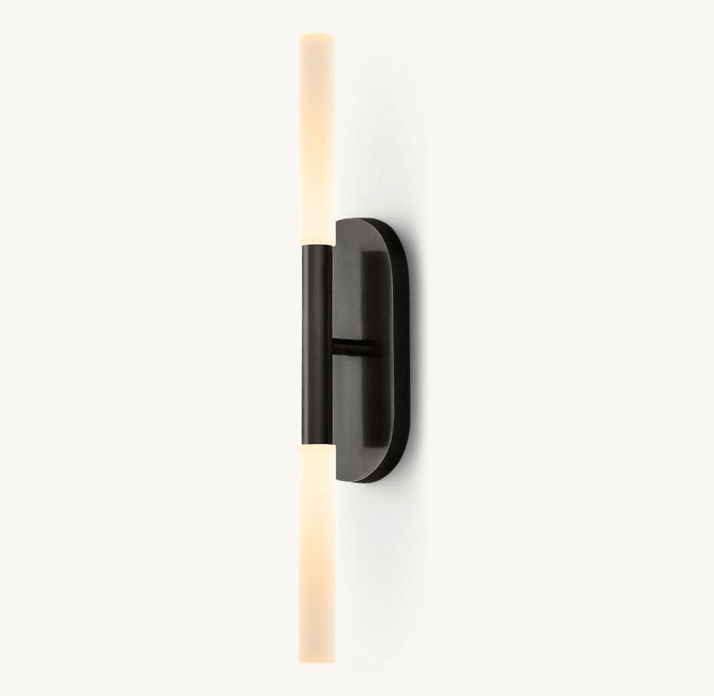 Etched Glass Linear LED Bar Sconce