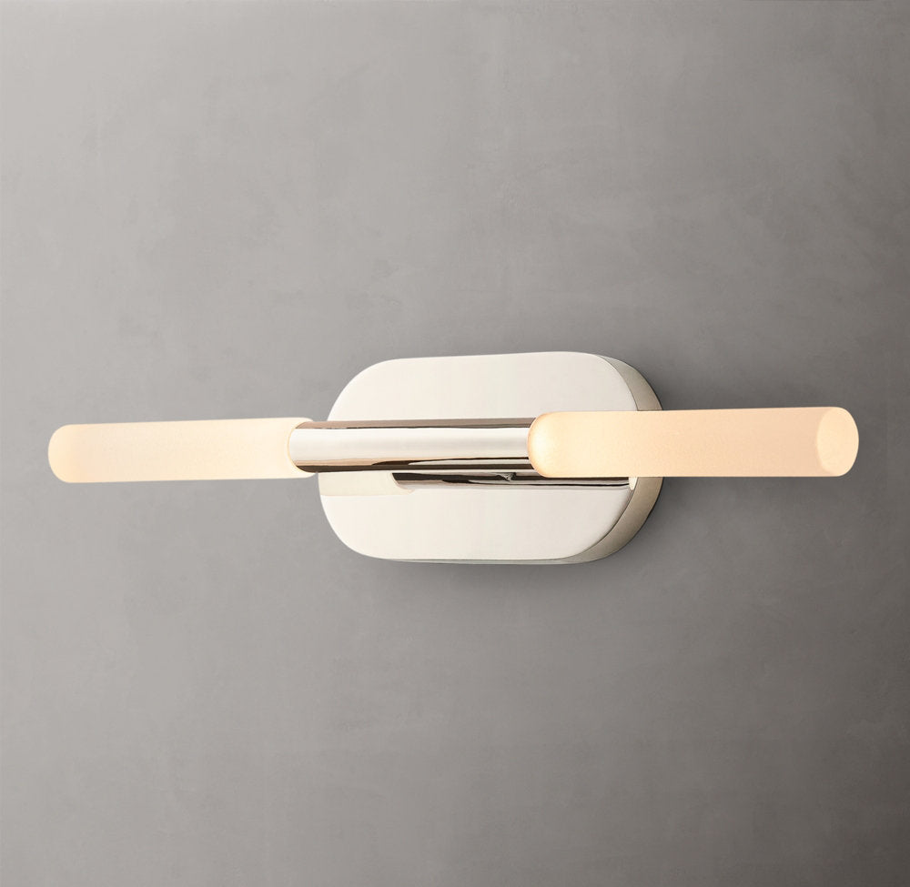 Etched Glass Linear LED Bar Sconce