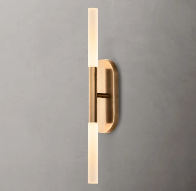 Etched Glass Linear LED Bar Sconce