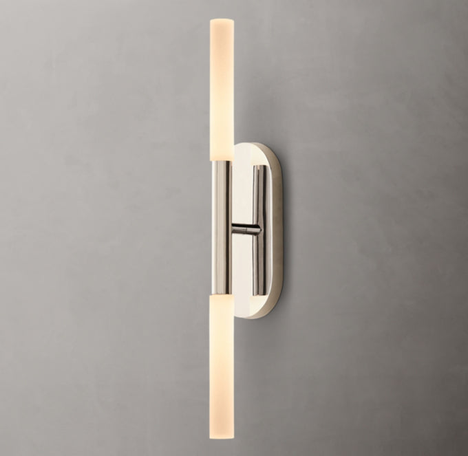 Etched Glass Linear LED Bar Sconce