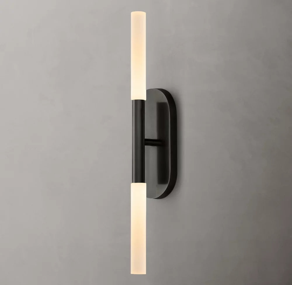 Etched Glass Linear LED Bar Sconce