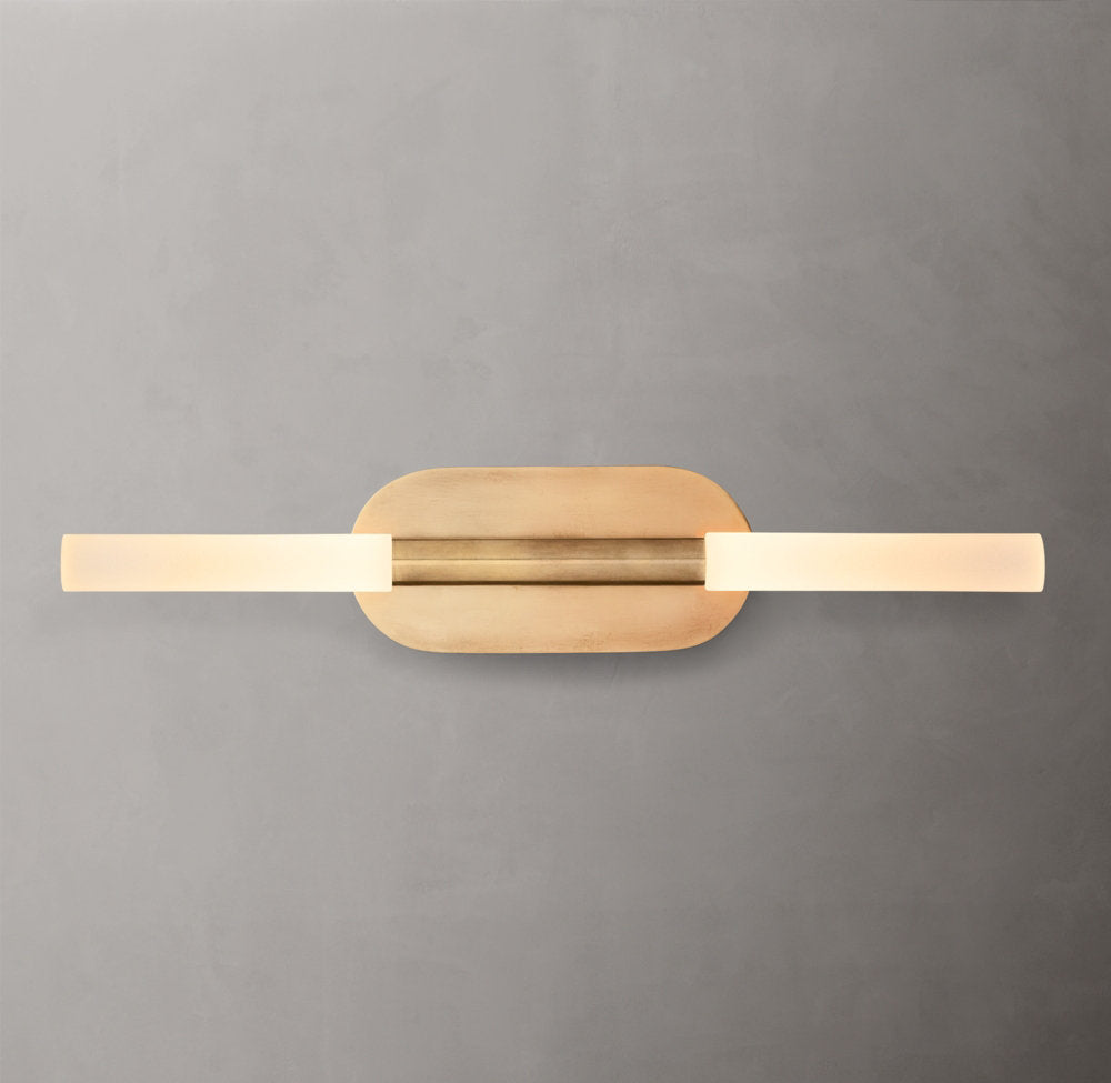 Etched Glass Linear LED Bar Sconce