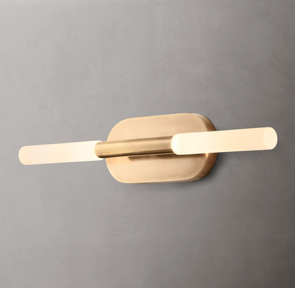 Etched Glass Linear LED Bar Sconce