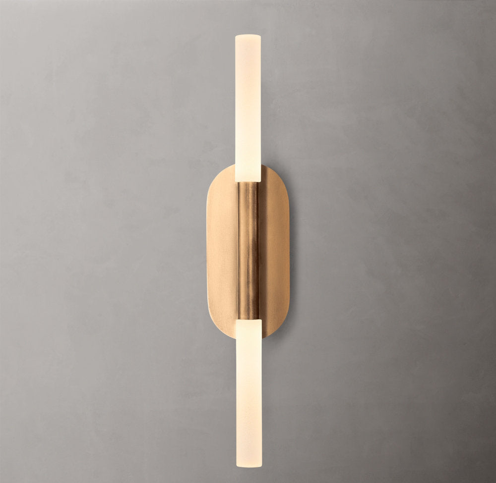 Etched Glass Linear LED Bar Sconce