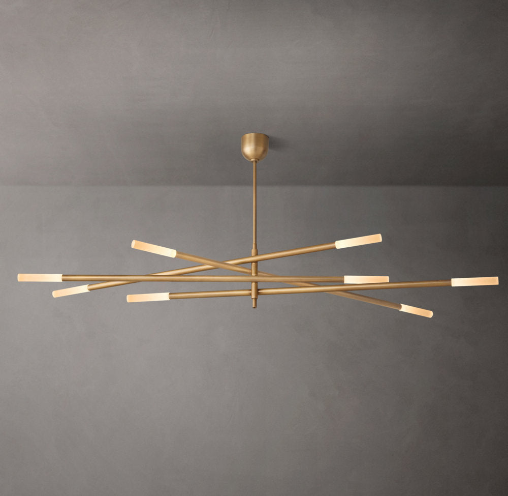Etched Glass Mobile LED Chandelier