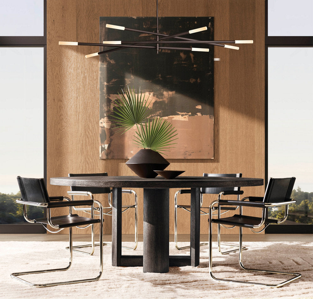 Etched Glass Mobile LED Chandelier