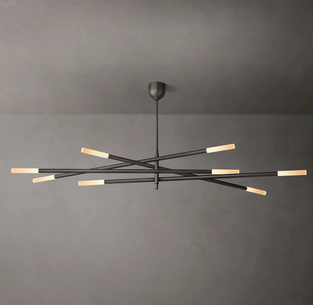 Etched Glass Mobile LED Chandelier