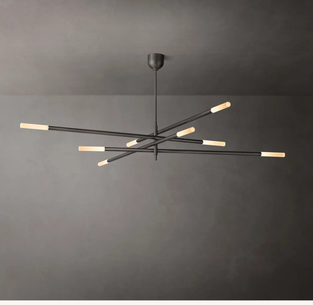 Etched Glass Mobile LED Chandelier