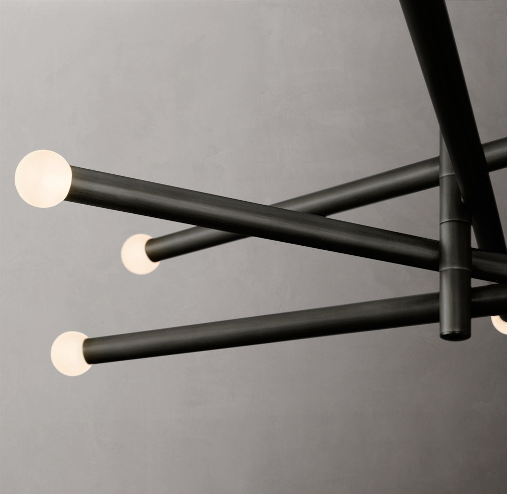 Etched Glass Mobile LED Chandelier