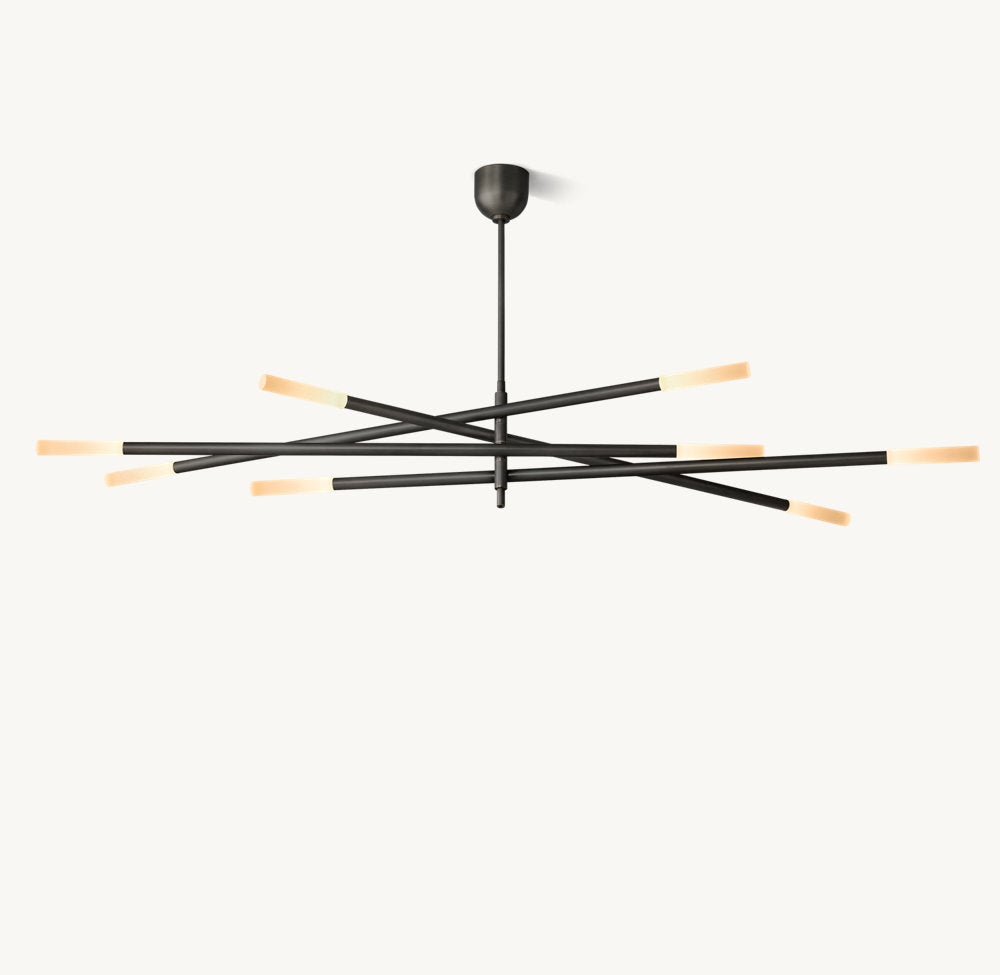 Etched Glass Mobile LED Chandelier
