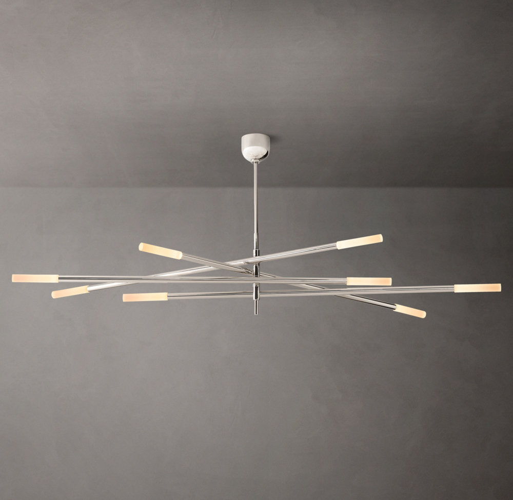 Etched Glass Mobile LED Chandelier