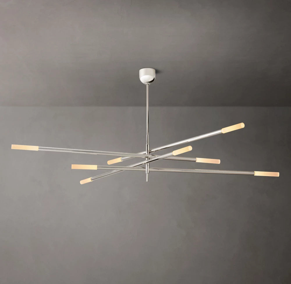 Etched Glass Mobile LED Chandelier