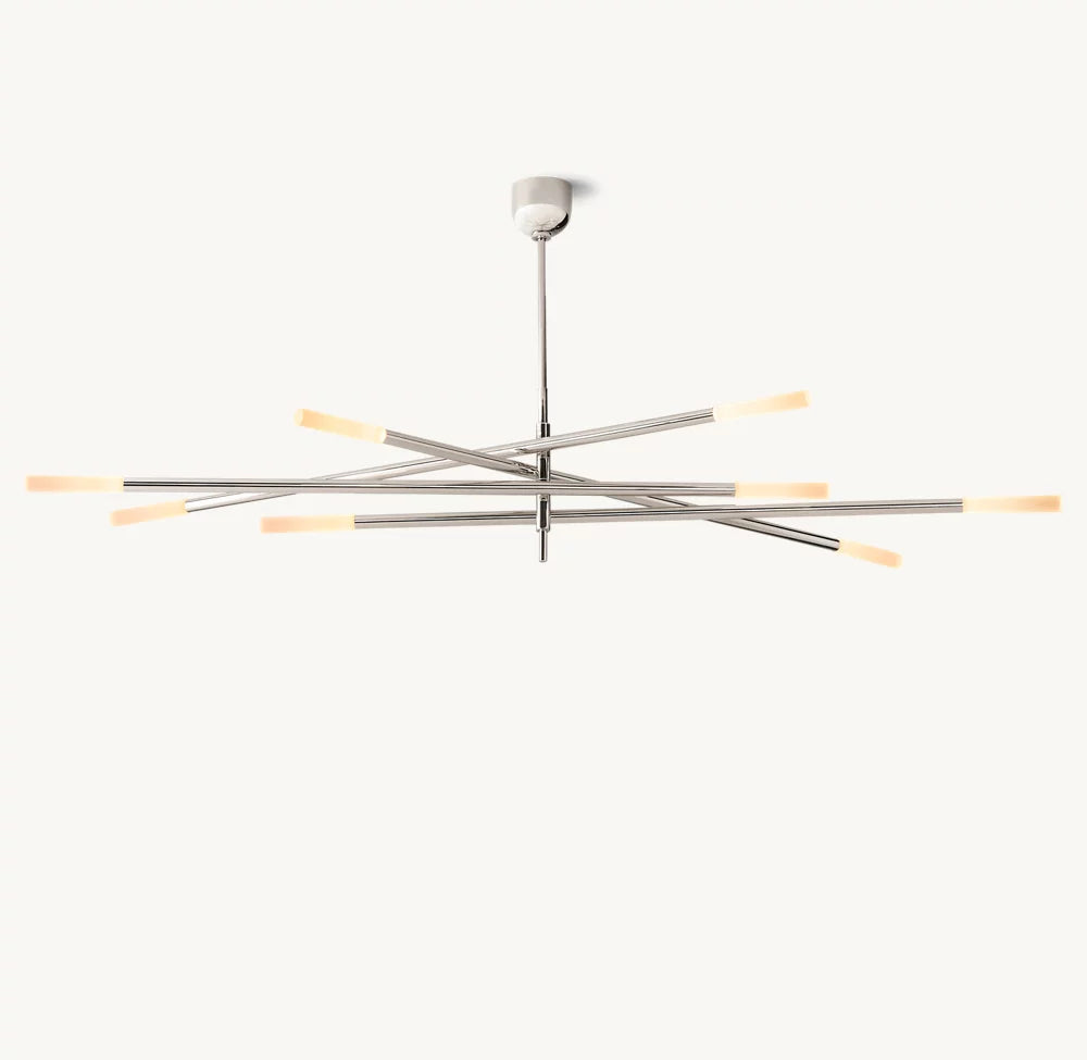 Etched Glass Mobile LED Chandelier