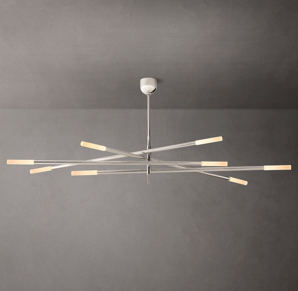 Etched Glass Mobile LED Chandelier