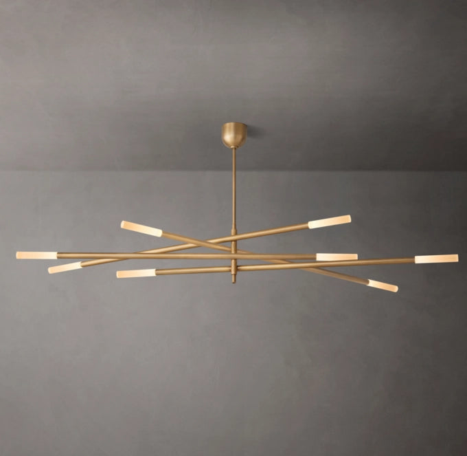 Etched Glass Mobile LED Chandelier