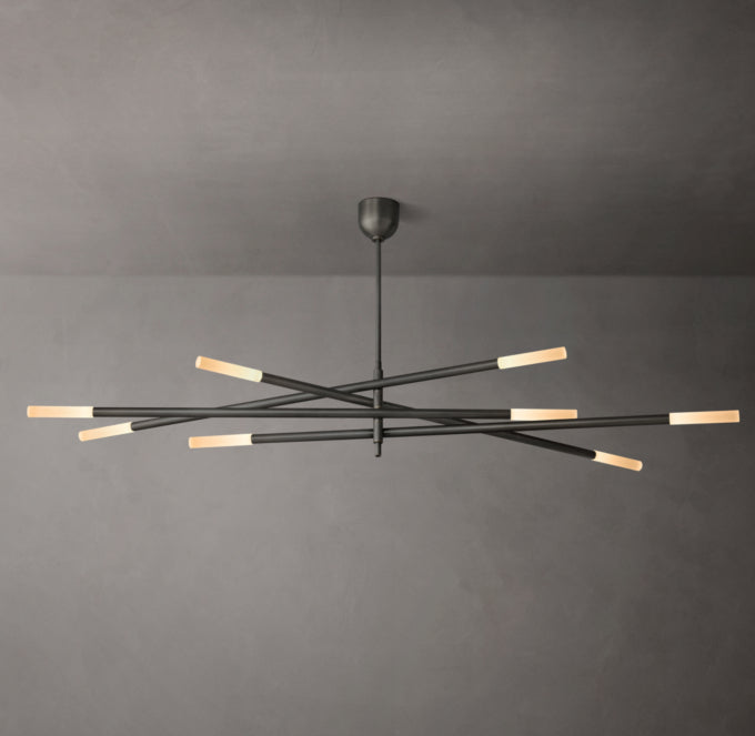 Etched Glass Mobile LED Chandelier