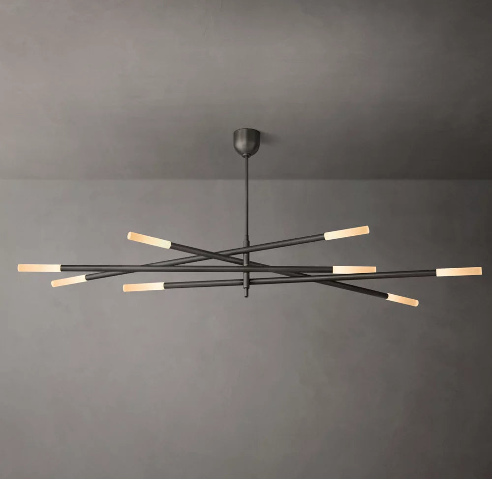 Etched Glass Mobile LED Chandelier