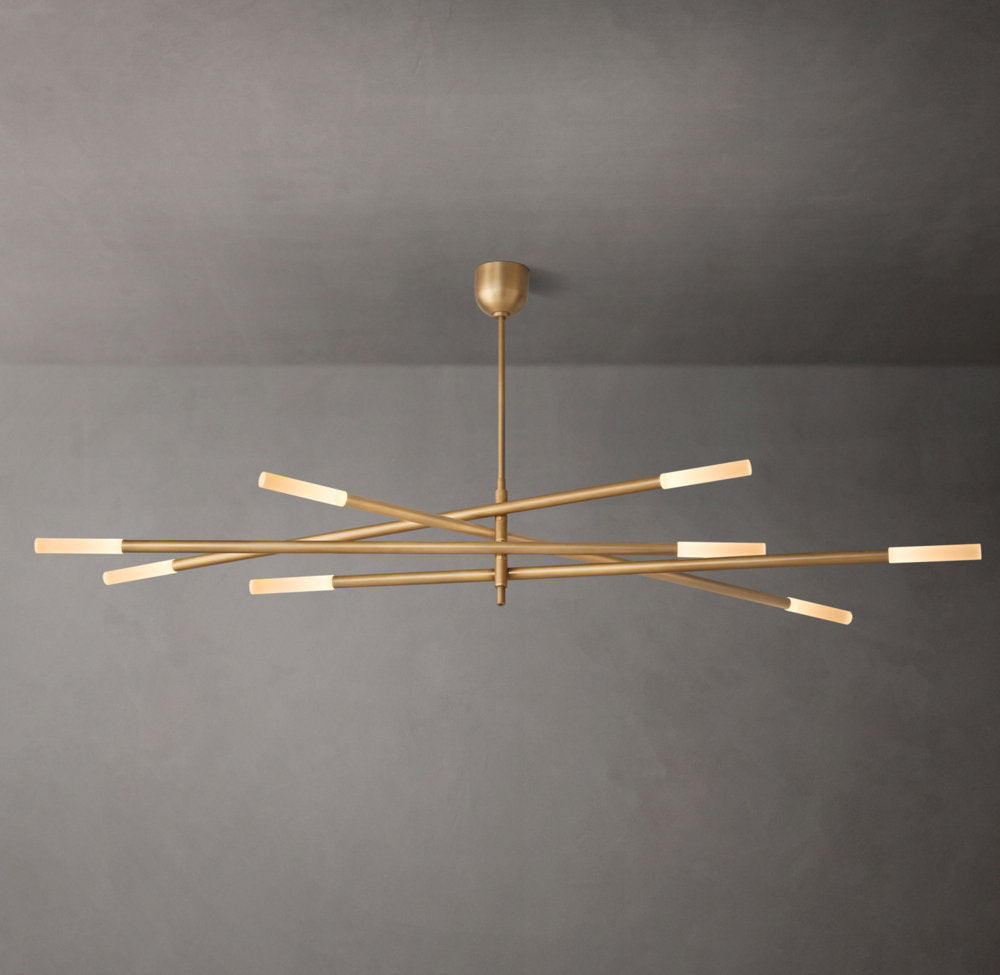 Etched Glass Mobile LED Chandelier