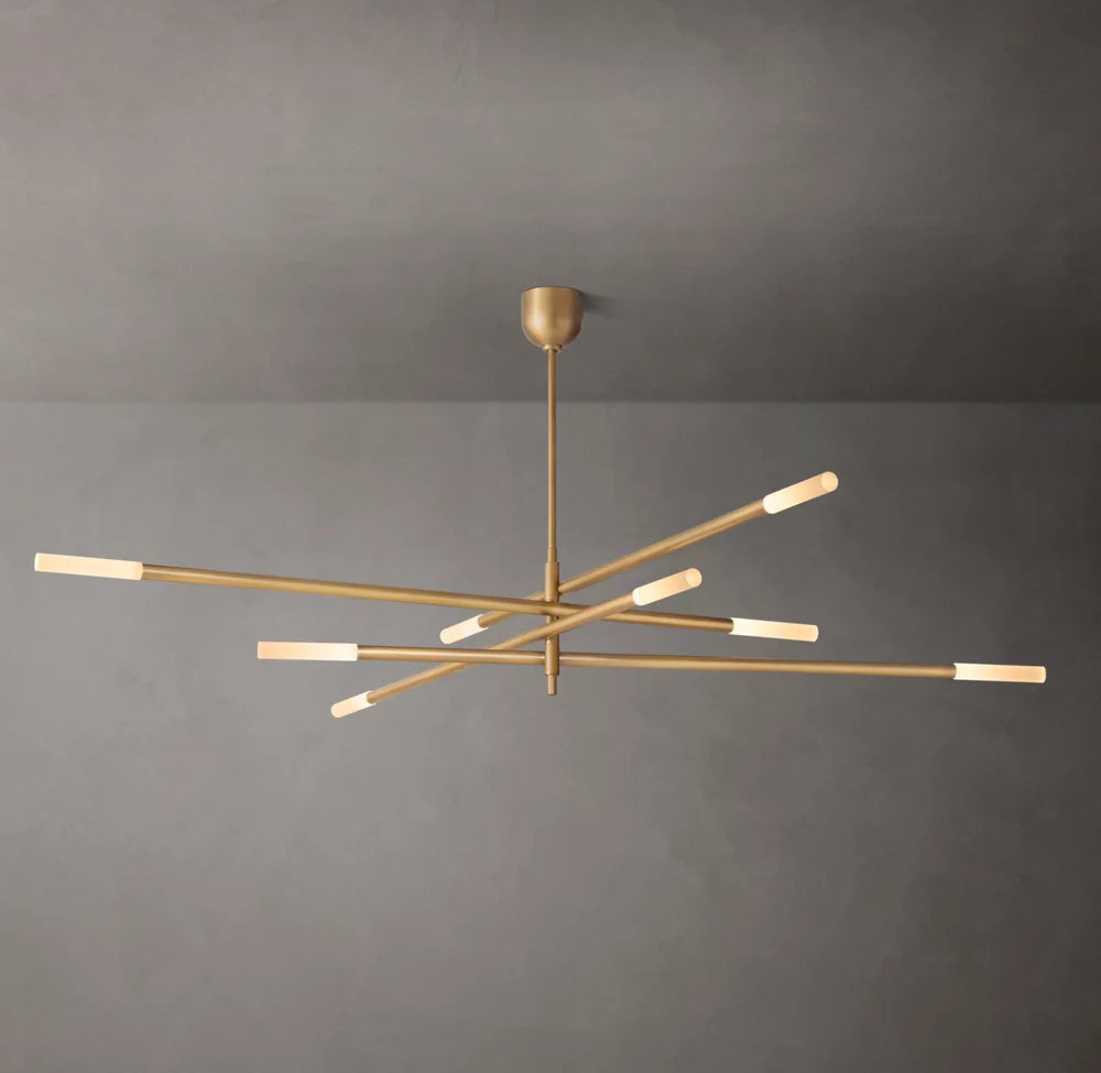 Etched Glass Mobile LED Chandelier