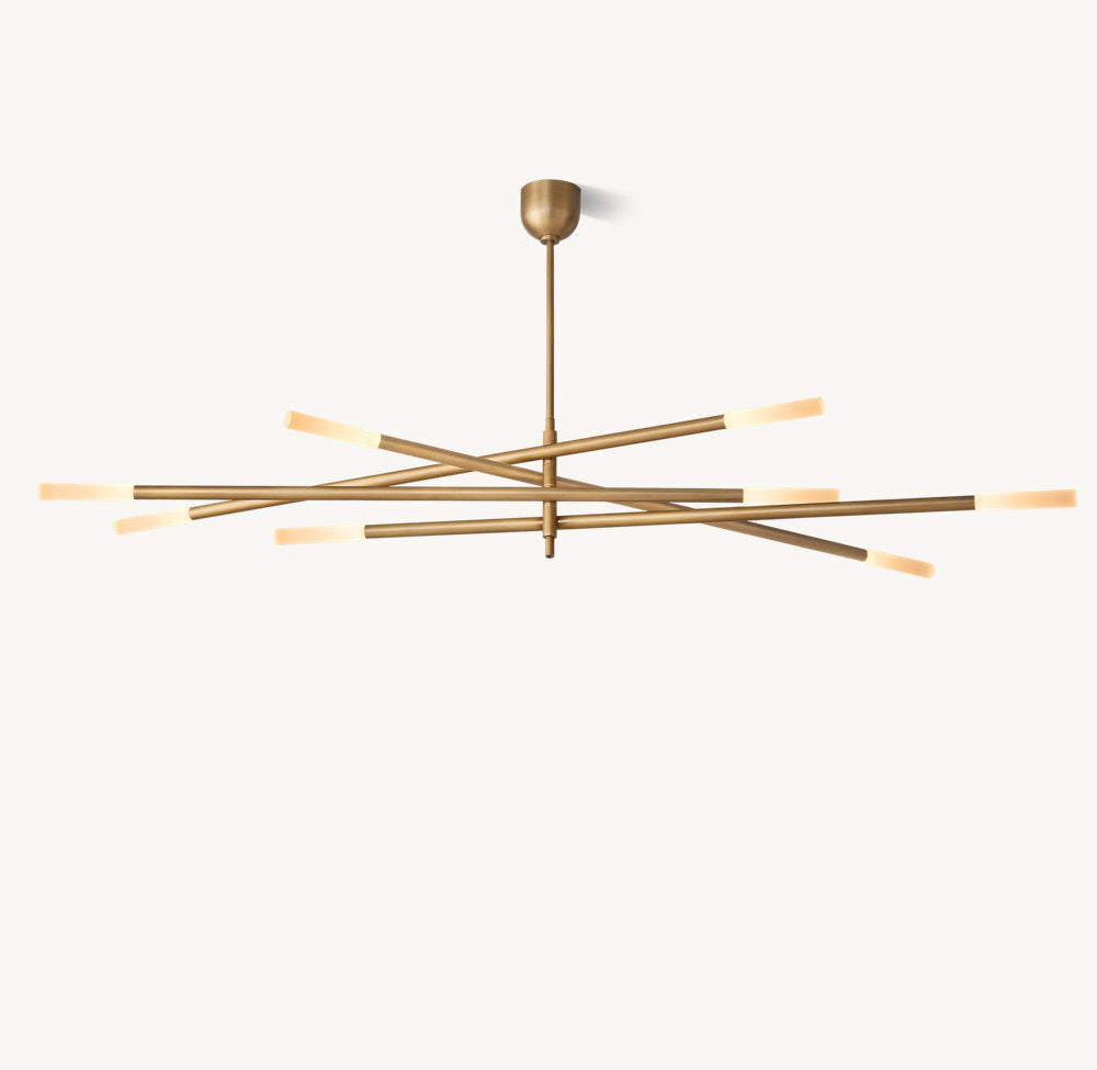 Etched Glass Mobile LED Chandelier